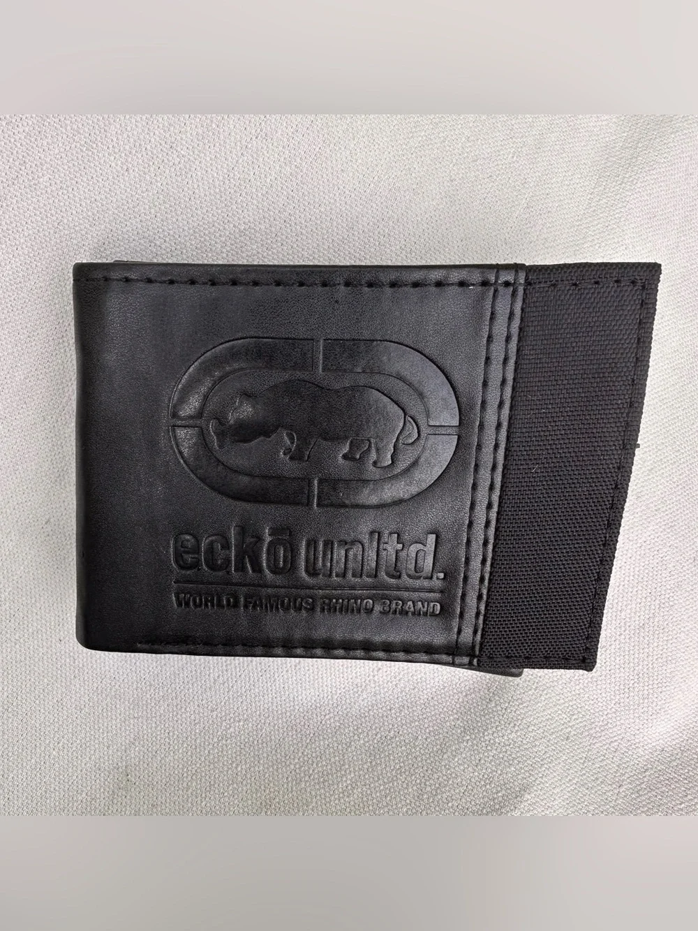 Ecko Unlimited Black Embossed Rhino Bi-Fold Wallet